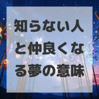 知らない人と仲良くなる夢のサムネイル画像