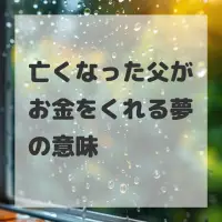 亡くなった父がお金をくれる夢のサムネイル画像