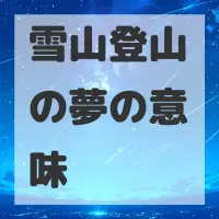 雪山登山の夢のサムネイル画像
