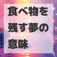 食べ物を残す夢のサムネイル画像