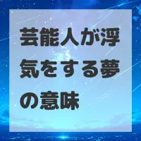 芸能人が浮気をする夢のサムネイル画像