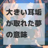 大きい耳垢が取れた夢のサムネイル画像