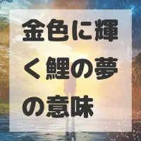 金色に輝く鯉の夢のサムネイル画像
