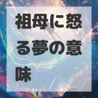 祖母に怒る夢のサムネイル画像