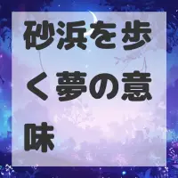 砂浜を歩く夢のサムネイル画像