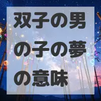 双子の男の子の夢のサムネイル画像