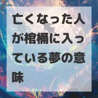 亡くなった人が棺桶に入っている夢のサムネイル画像
