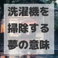 洗濯機を掃除する夢のサムネイル画像