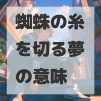 蜘蛛の糸を切る夢のサムネイル画像