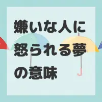 嫌いな人に怒られる夢のサムネイル画像