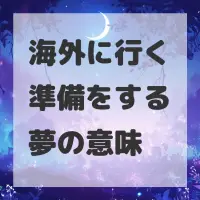 海外に行く準備をする夢のサムネイル画像