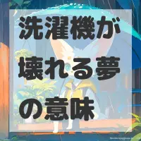 洗濯機が壊れる夢のサムネイル画像