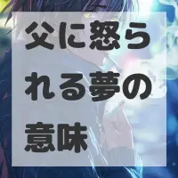 父に怒られる夢のサムネイル画像