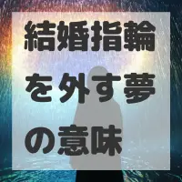 結婚指輪を外す夢のサムネイル画像