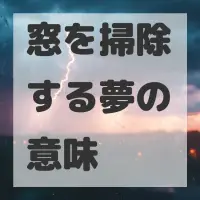 窓を掃除する夢のサムネイル画像