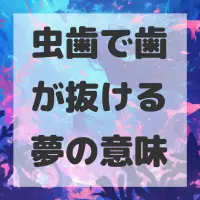 虫歯で歯が抜ける夢のサムネイル画像