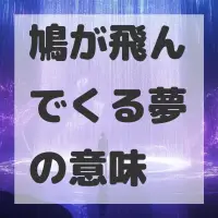 鳩が飛んでくる夢のサムネイル画像