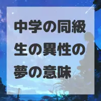中学の同級生の異性の夢のサムネイル画像