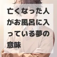 亡くなった人がお風呂に入っている夢のサムネイル画像
