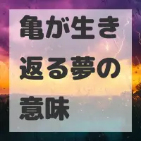 亀が生き返る夢のサムネイル画像