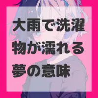 大雨で洗濯物が濡れる夢のサムネイル画像