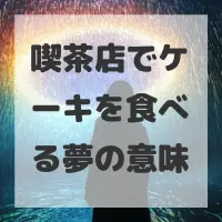 喫茶店でケーキを食べる夢のサムネイル画像