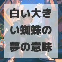 白い大きい蜘蛛の夢のサムネイル画像