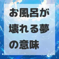 お風呂が壊れる夢のサムネイル画像