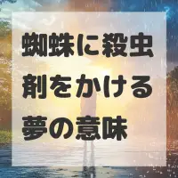 蜘蛛に殺虫剤をかける夢のサムネイル画像