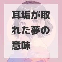 耳垢が取れた夢のサムネイル画像