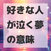 好きな人が泣く夢のサムネイル画像