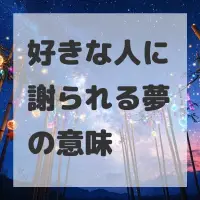 好きな人に謝られる夢のサムネイル画像