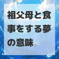 祖父母と食事をする夢のサムネイル画像