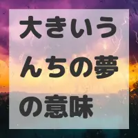 大きいうんちの夢のサムネイル画像
