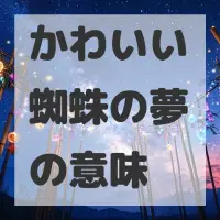 かわいい蜘蛛の夢のサムネイル画像