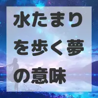水たまりを歩く夢のサムネイル画像
