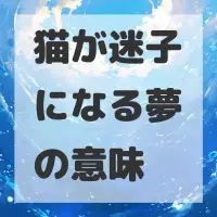 猫が迷子になる夢のサムネイル画像