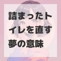 詰まったトイレを直す夢のサムネイル画像