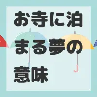 お寺に泊まる夢のサムネイル画像
