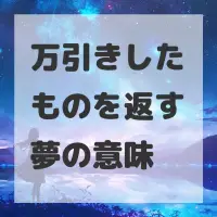 万引きしたものを返す夢のサムネイル画像