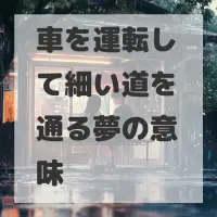 車を運転して細い道を通る夢のサムネイル画像