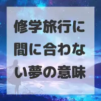 修学旅行に間に合わない夢のサムネイル画像