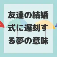 友達の結婚式に遅刻する夢のサムネイル画像
