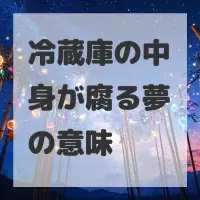 冷蔵庫の中身が腐る夢のサムネイル画像