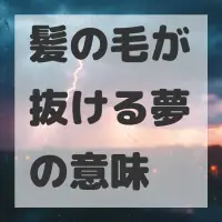 髪の毛が抜ける夢のサムネイル画像