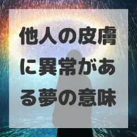 他人の皮膚に異常がある夢のサムネイル画像