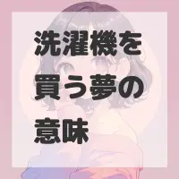 洗濯機を買う夢のサムネイル画像