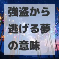 強盗から逃げる夢のサムネイル画像
