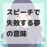 スピーチで失敗する夢のサムネイル画像