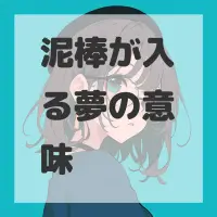 泥棒が入る夢のサムネイル画像